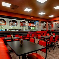 Interior photography of Mama's Pizza in Dallas designed by JAW Architects photography by Amber Shumake studio photographer