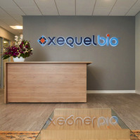 Xequel Bio reception desk office building photography by Amber Shumake studio photographer
