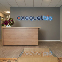 Xequel Bio reception desk office building photography by Amber Shumake studio photographer