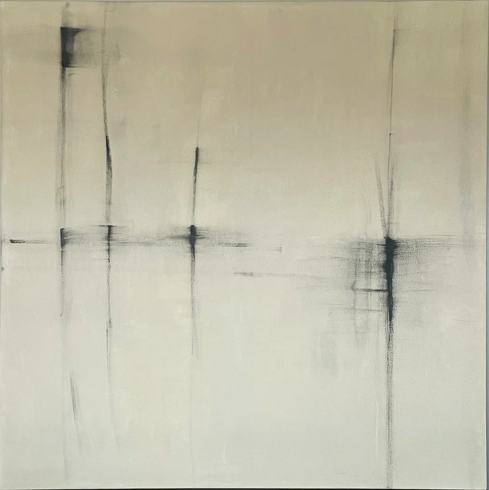 Michelle Victoria, Abstract painting, Contemporary Art, Art, Emerging artist, Design, Interior design, Abstract, Black, Beige, Zen, Minimalism