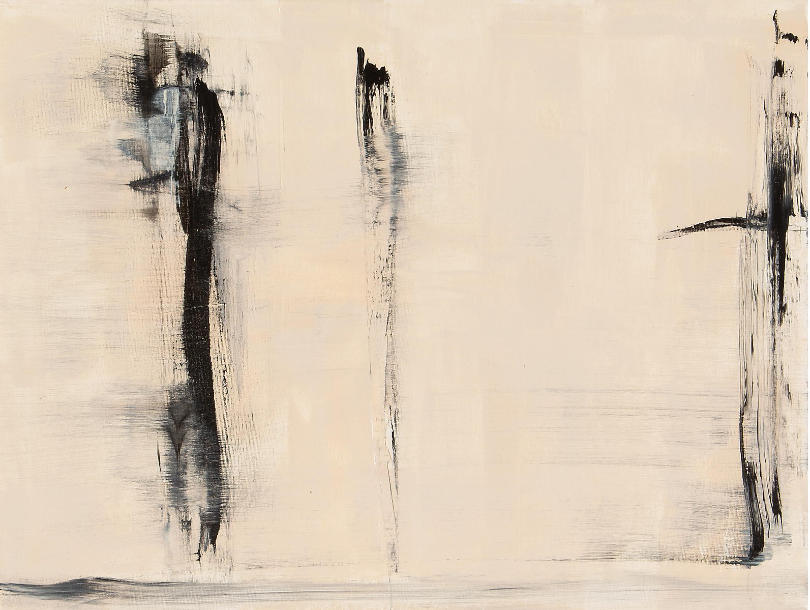 Michelle Victoria, Abstract painting, Contemporary Art, Art, Emerging artist, Design, Interior design, Abstract, Black, Beige, Zen, Minimalism