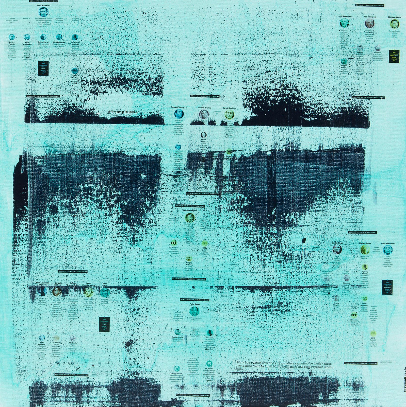 Political Art, Donald Trump, democracy, Michelle Victoria, Contemporary Art, Art, Emerging artist, Design, Interior design, Loft, Contemporary, Blue, Aqua, Engaged Art, Mixed Media