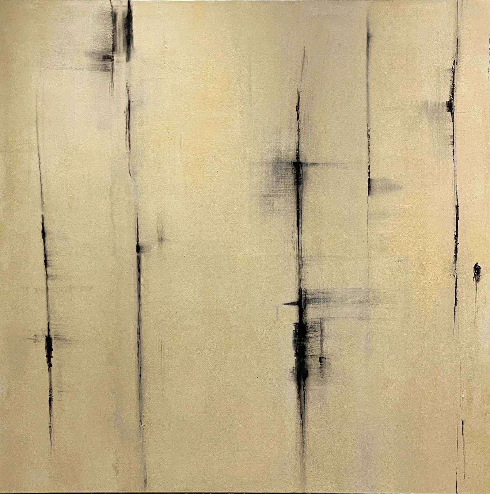 Michelle Victoria, Abstract painting, Contemporary Art, Art, Emerging artist, Design, Interior design, Abstract, Black, Beige, Zen, Minimalism