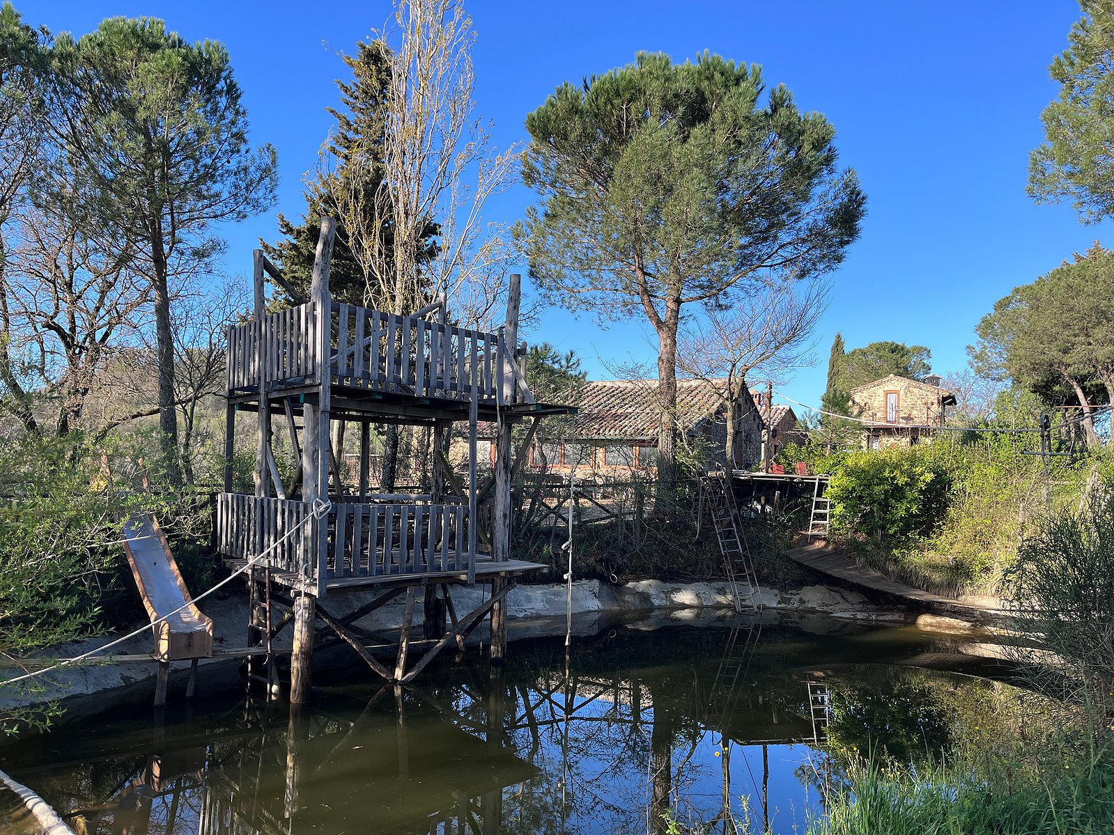 Natural swimming pond at Villa Tirisondola