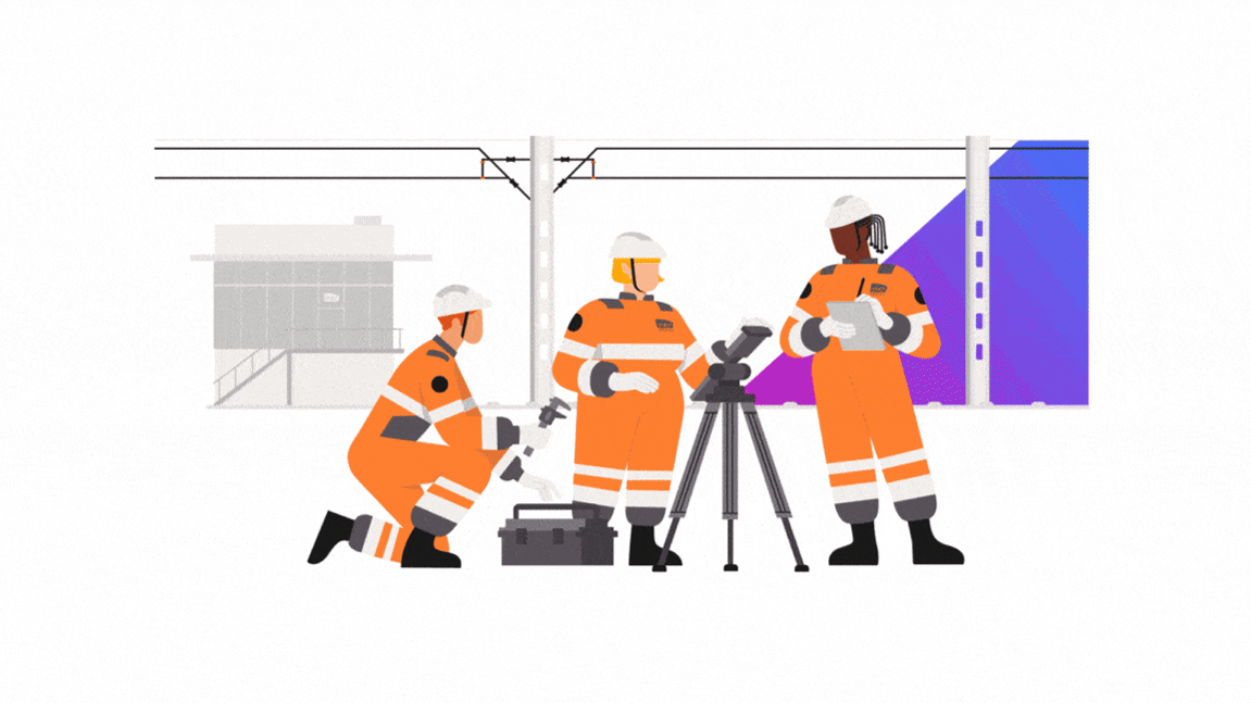 Gif exposant 9 illustrations du nouveau kit pour SNCF Réseau