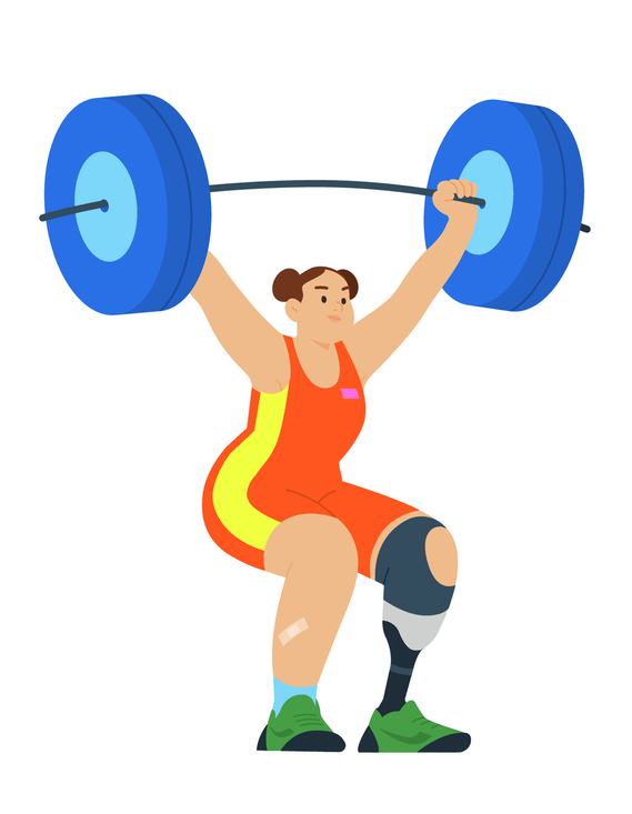 A professional weightlifter fuses strength, determination and energy for an explosive lift!