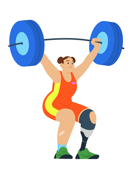A professional weightlifter fuses strength, determination and energy for an explosive lift!