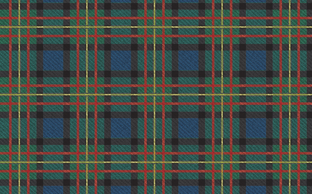 Blue tartan pattern I replicated from my family's MacLaren clan tartan.