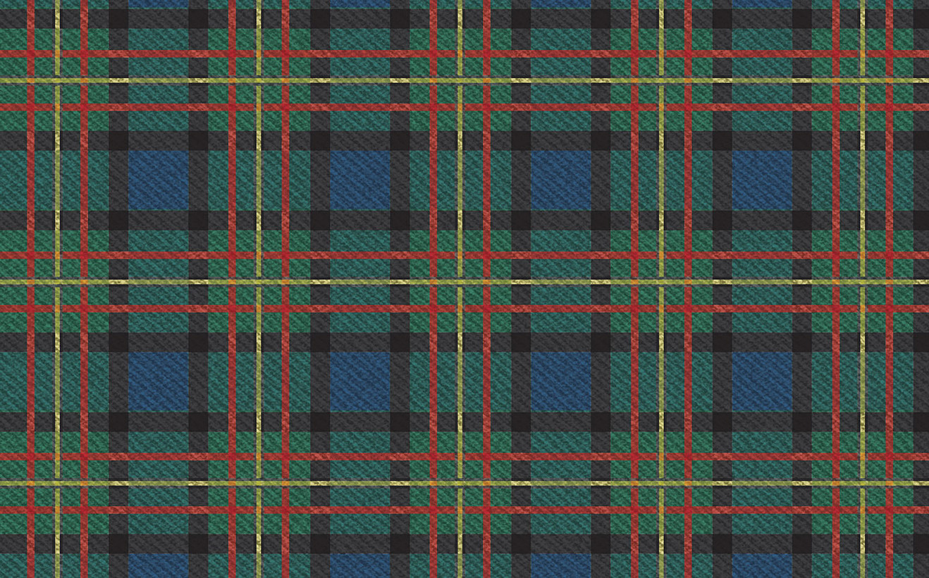 Blue tartan pattern I replicated from my family's MacLaren clan tartan.