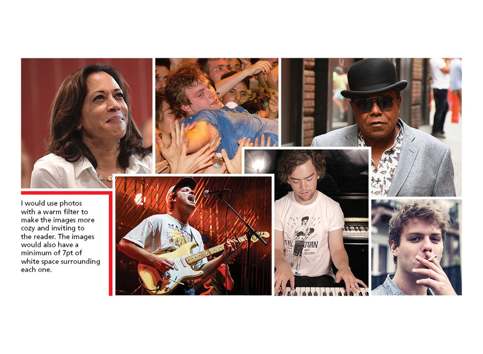 Moodboard of images used withing my magazine.
