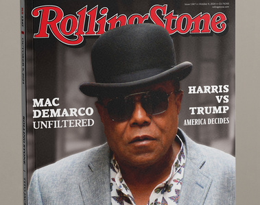 Rolling Stone magazine sitting on a table with Tito Jackson as the cover feature.