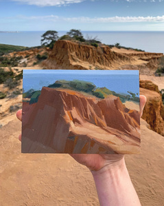 Broken Hill Trail Torrey Pines Plein Air Oil Painting Sean Hnedak