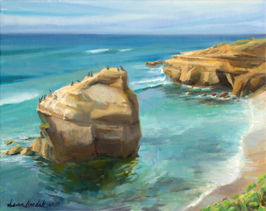 Sunset Cliffs Oil Painting Commission 