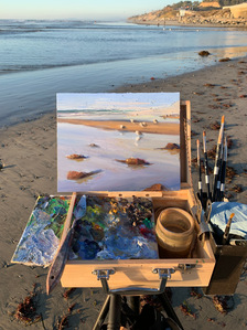Torrey Pines Beach Oil Painting Plein Air 