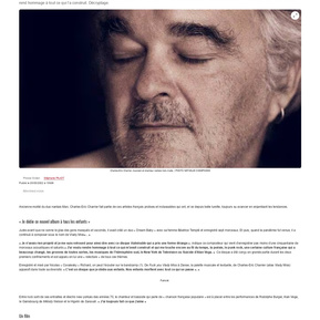 Portrait du musicien Charles Eric Charrier dans Ouest France, Nantes