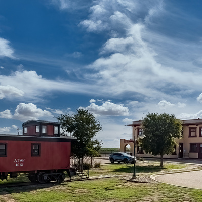 Harvey House Slaton, Exterior Drone Photograph