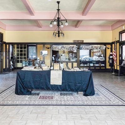 Harvey House Slaton, Interior Photograph of Lobby/banquet Room