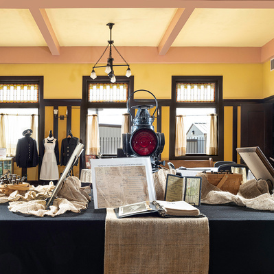 Harvey House, Slaton, Photograph of Display