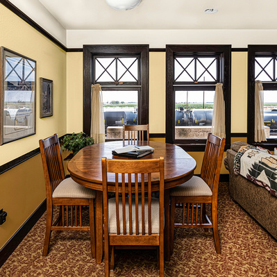 Harvey House Slaton, Interior Photograph of upstairs Family Room