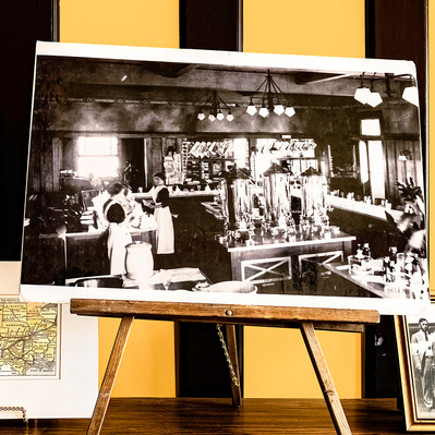 Harvey House, Slaton, Photograph of Display