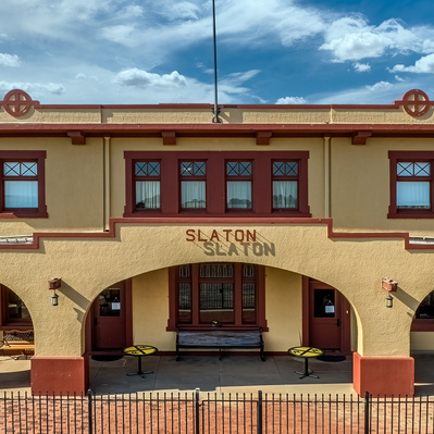 Harvey House Slaton, Exterior Drone Photograph