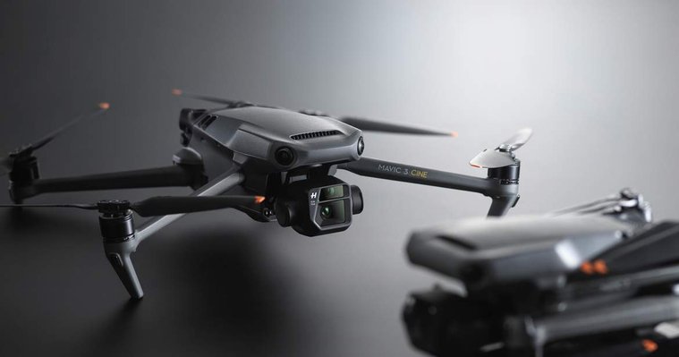 One of the latest drones, a Mavic 3 with Hasselblad Camera. 