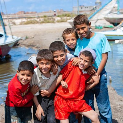 Portrait of brothers from the Egyptian Mediterranean Coast near Rosetta. 
