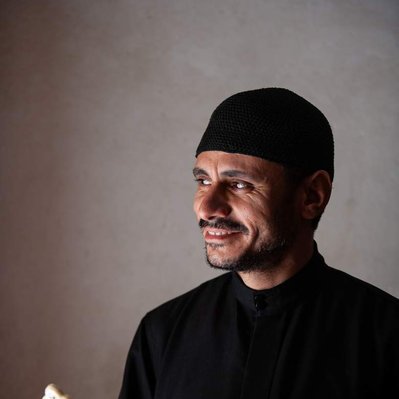 Portrait of a monk apprentice at Wadi el-Natrun in Egypt