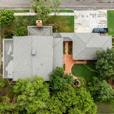 Overhead Drone Photograph of the Wiley/Smith/Quilliam Home, Lubbock, Texas