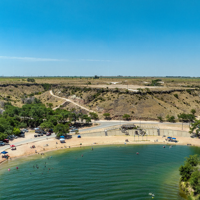 Closer Look at Sandy Beach at Buffalo Springs Lake