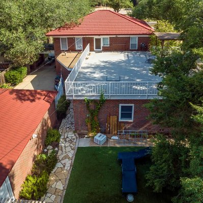Rear Drone Photograph of Watson Home, Lubbock, Texas
