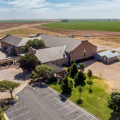 Drone Photograph of English Newsom Cellars, Lubbock, Texas