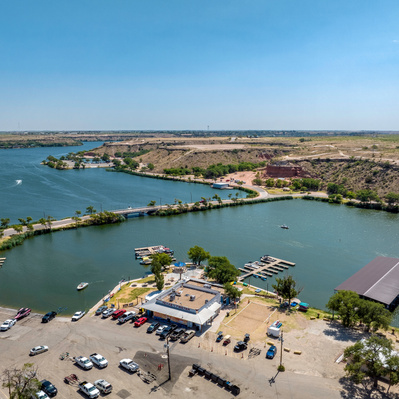 Drone Photo of Marina at Buffalo Springs Lake