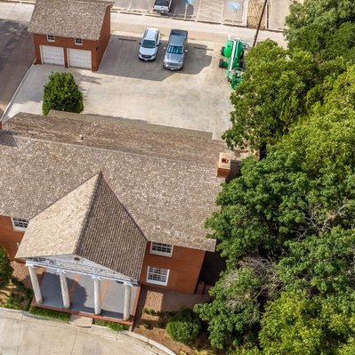 Drone Photograph of Gray-Jones-Hull-Henry Home, Lubbock, Texas