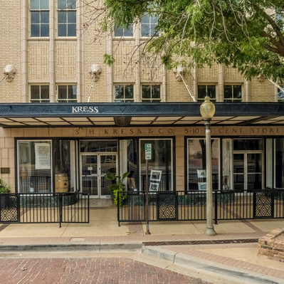 Drone Photograph of Bucklee Hill Vinyards, located in the historic Kress Building in downtown Lubbock, Texas
