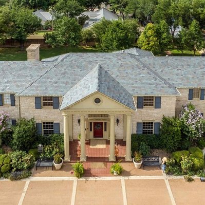 Drone Photograph of front of Underwood Home, Lubbock, Texas