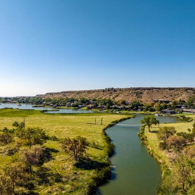 Drone Photo of the Start of Lake Ransom Canyon near Lubbock, Texas
