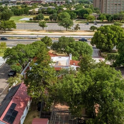 Drone Photo of Prideaux/Mahon Home, Lubbock, Texas