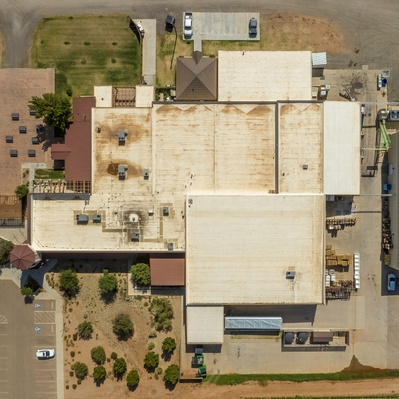  Drone View straight down of Llano Estacado Winery, Lubbock, Texas