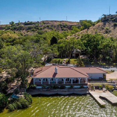 Photograph of Waterfront House at Lake Ransom Canyon near Lubbock, Texas