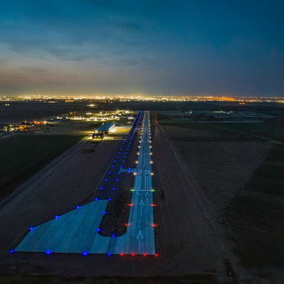 Shooting New LED lights at Lubbock Executive Airport