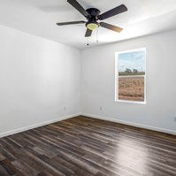 Photos of bedroom in House Near Anton, Texas with lots of Black and Whites