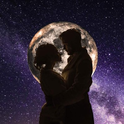 Creative Portrait of a Wedding Couple