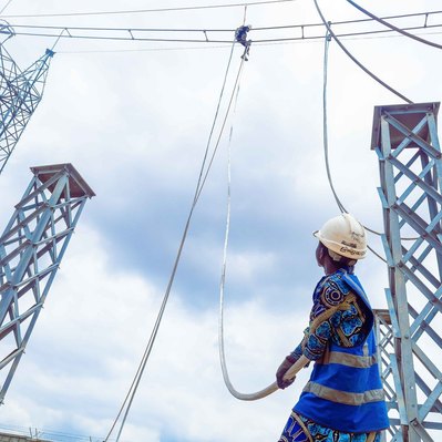 Powerline Project under construction