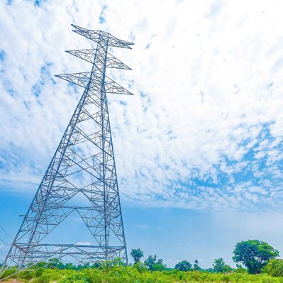Powerline constructed by Engineers. 