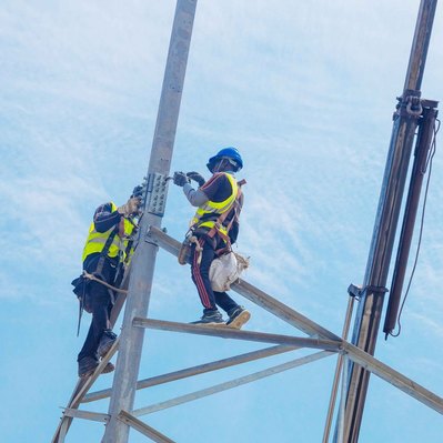 Powerline Project under construction by Engineers. 