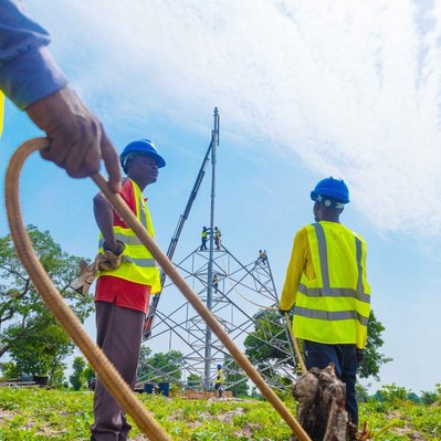 Powerline Project under construction by Engineers. 