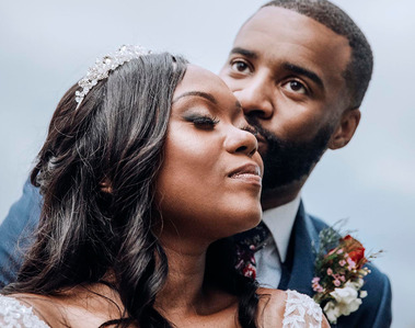 Bride and groom's portrait at The Villa, MA