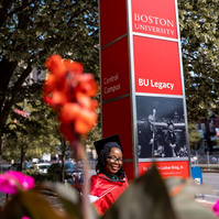 BU graduate on campus