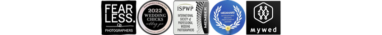 International award badges of a professional wedding photographer Mind On Photography/Ivan Djikaev